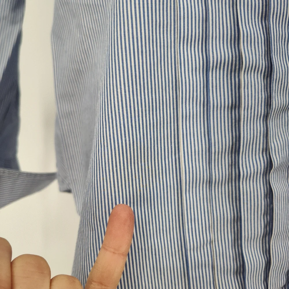 J. Crew Slim Fit Blue And White Striped Button Down Shirt Size Women's Medium